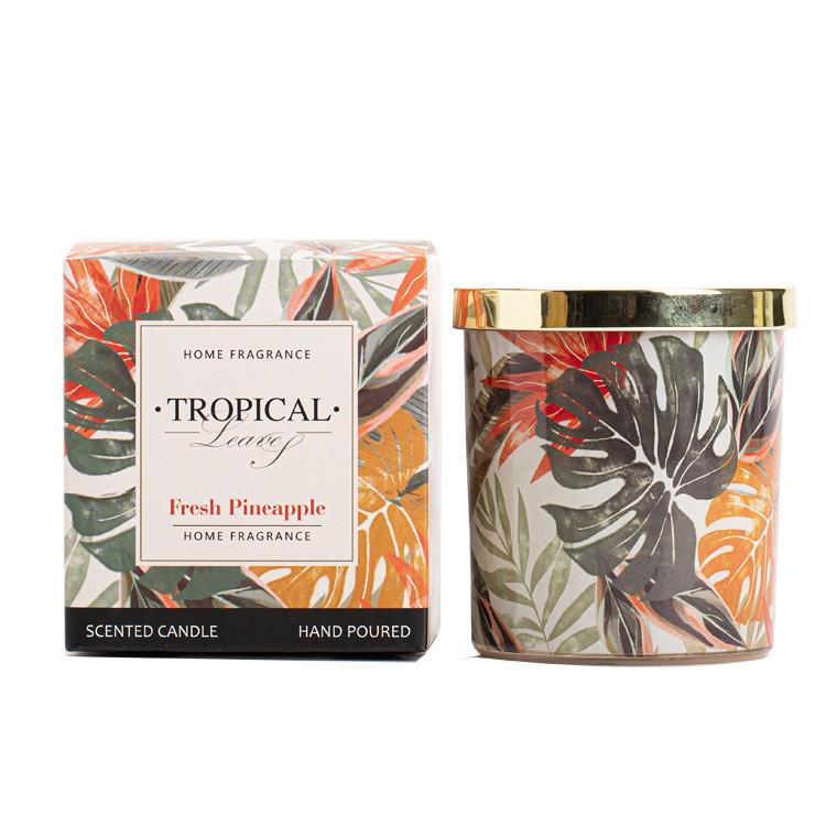 Pineapple Mango Scented Soy Candle - Smokeless Aromatherapy Gift