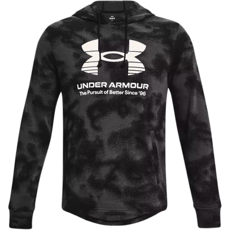 Under Armour Logo Print Camo Hoodie Men Tops Black 1377185-001