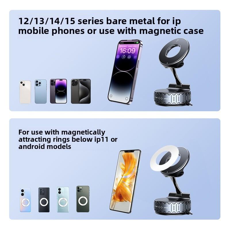 Magnetic Car Phone Holder 360° Free rotation Fold Storage Multifunctional Mobile phone stand Support iPhone &Android mobile phone