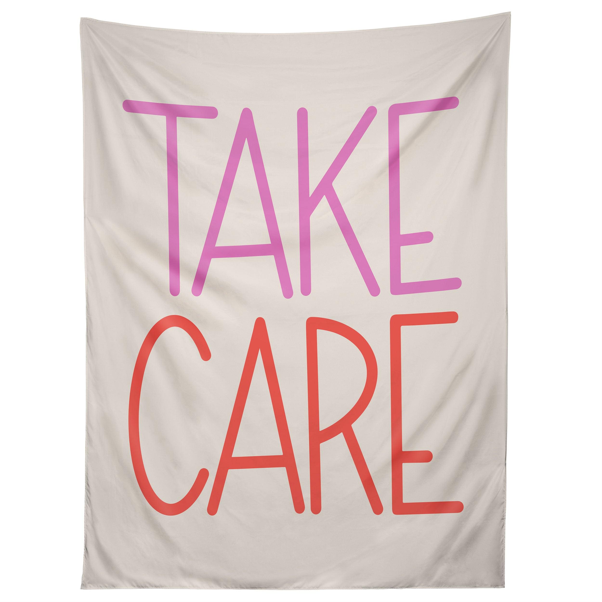 TAKE CARE tapestry 75x100