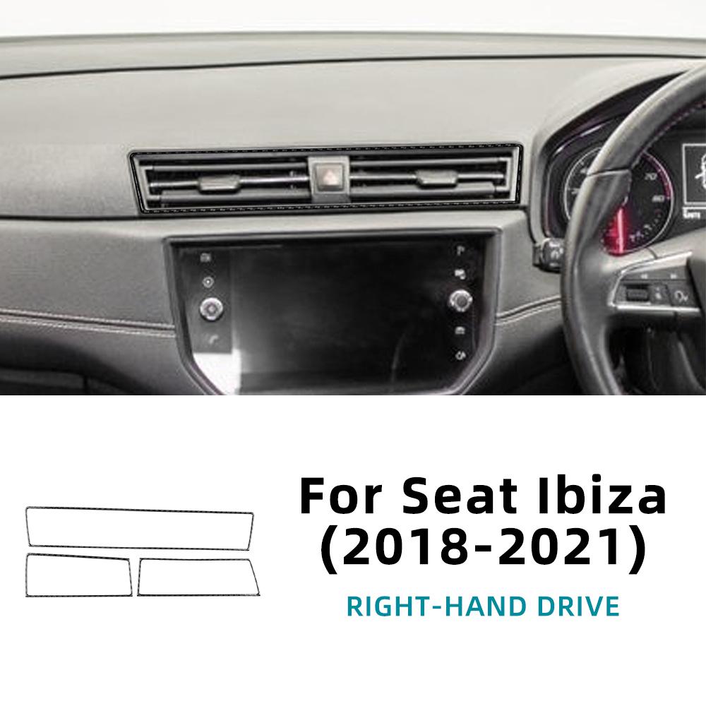 Soft Carbon Fiber Sticker For Seat Ibiza 6F 2018 2019 2020 2025 2025 2025 2025 2025 Car Center Console Air Vent Outlet Frame