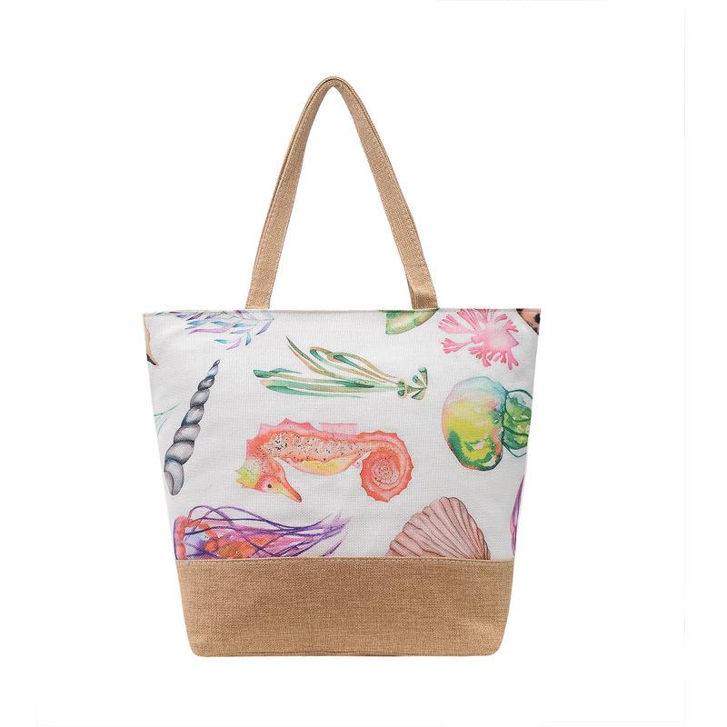 Summer Beach Holiday Shopping Handbag Travel Shoulder Print Pattern Unisex