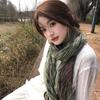 HOT Women's Gradient Color Linen Scarf Travel Wrinkle Hijab Scarf Linen Striped Scarves Thin Shawl Soft Shawl Female Wrap Shawls