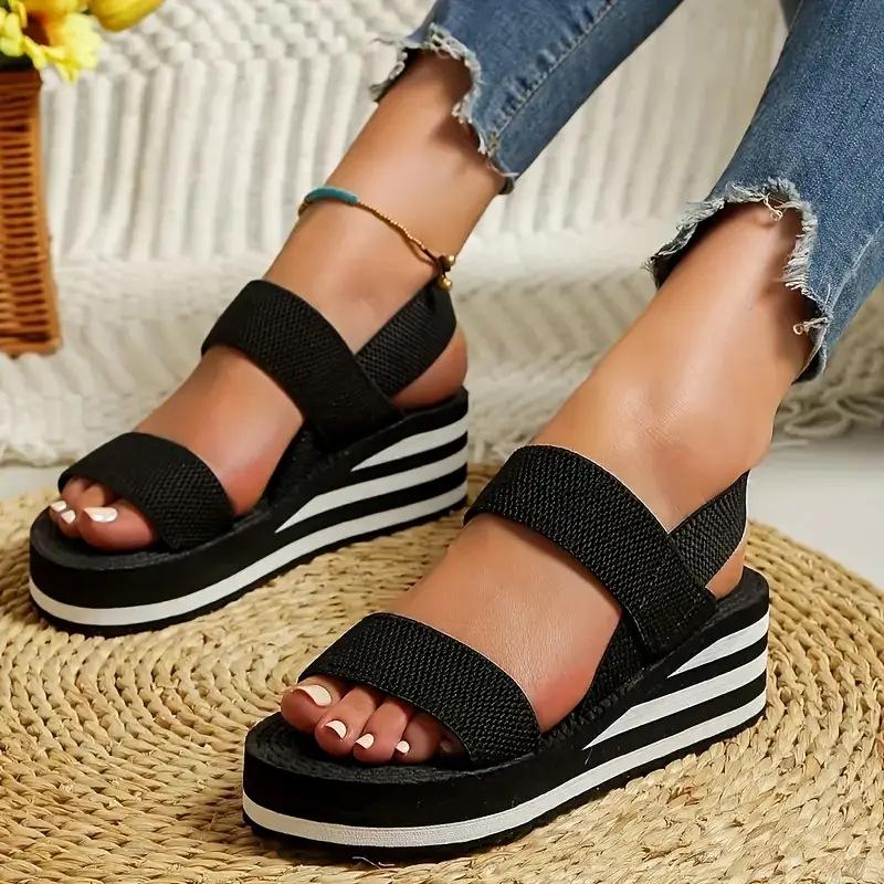 

Women s Plus Size EVA Wedge Sandals with Roman Hemp Rope Design 36