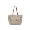 New Chloe Bright Calfskin With Linen Tote Bag, Shopping Bag, Handbag Large Women's Khaki CHC22-SS493G23-27S