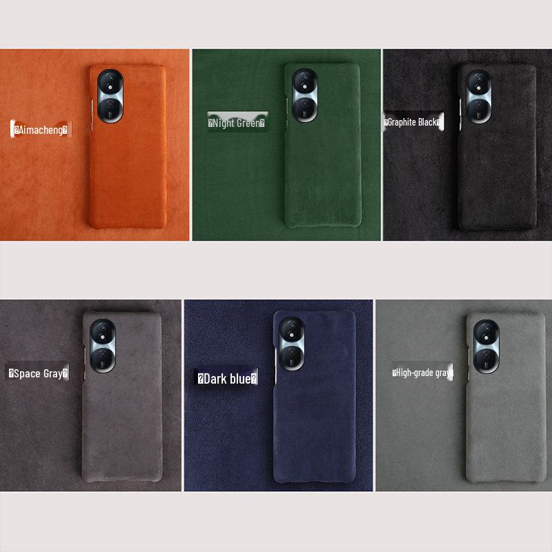 

Роскошный замшевый защитный чехол Half-Cover для Honor Play 50 Plus — ультратонкий и высококачественный Honor Play 40 Plus темно-серого