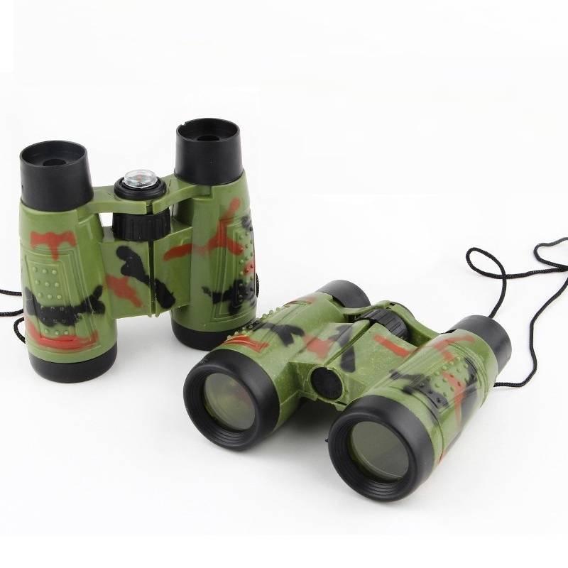 Foldable Kids Camouflage Binoculars With Compass For Outdoor Play