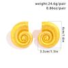 Salircon Gothic Creative Design Metal Conch Stud Earrings Punk Aesthetics Gold Color Earrings Women's Summer Beach Jewelry Gift
