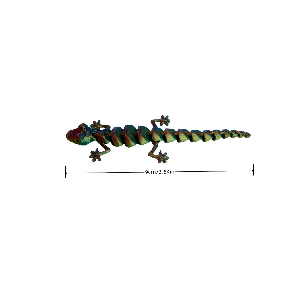10PCS 3D printed gecko PLA material, bright colors, suitable for Christmas, Easter, Valentine's Day and other holiday decorations and decorations