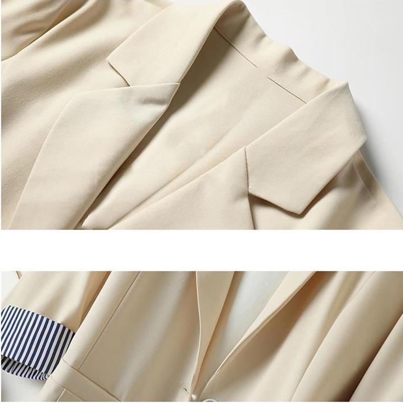 Damen Anzugjacke Slim Drapierung Dünne Sektion Dreiviertelärmel Elegante Blazerjacke Damen Lockerer Dünner Mantel Bequem und Atmungsaktiv