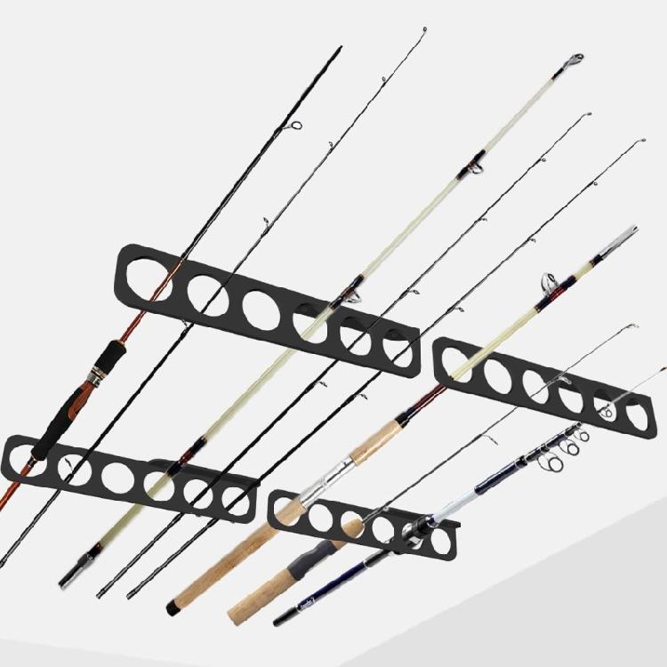 Horizontal Rod Stand 6/12-Rod Fishing Rod Holder Wall Ceiling Storage Rack Fishing Rod Holder Storage Tool Easy to Use