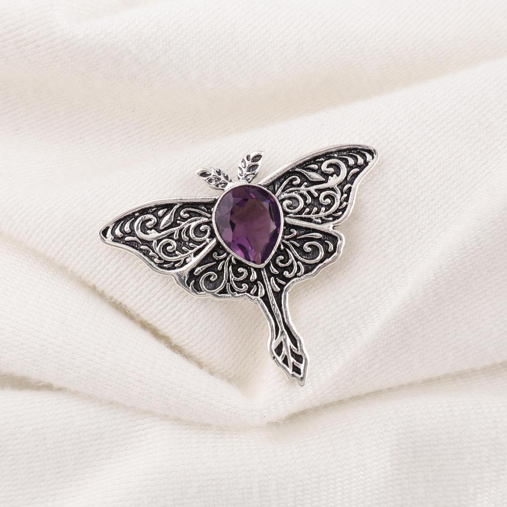 Amethyst Pendant Gemstone Jewelry, 925 Solid Sterling Silver Pendant, Gift For Women Handmade Pendant