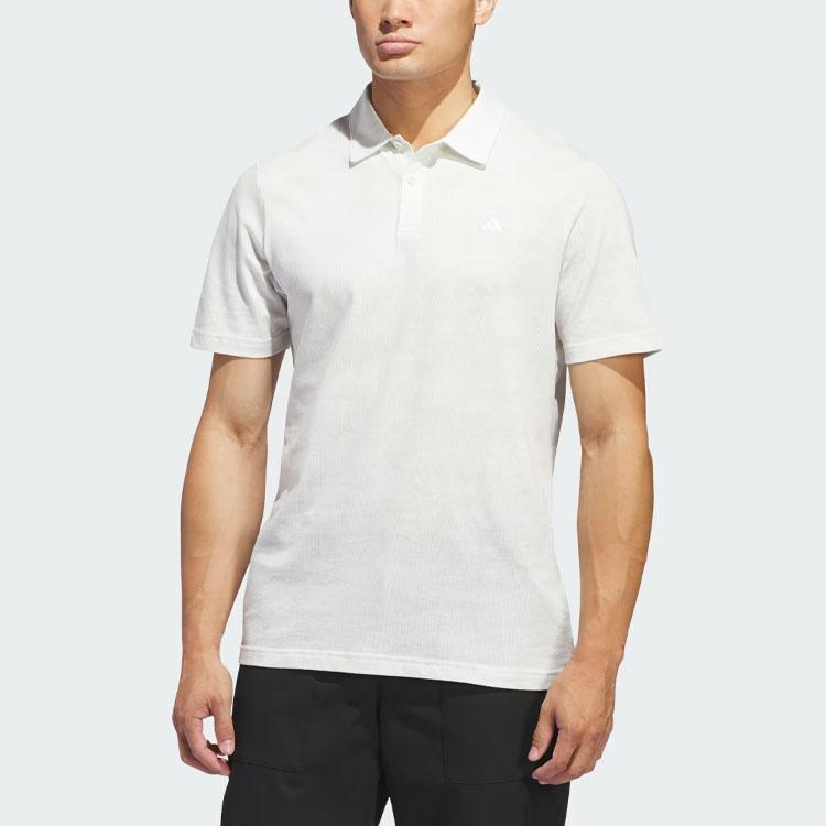 adidas Go-To Printed Mesh Polo Shirt Men Polo Shirts White IQ2922