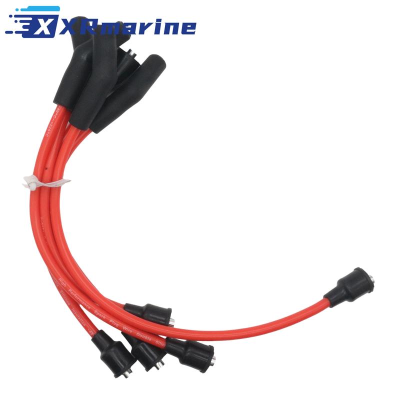 Spark Plug Wire Set 84-813720A5 For Mercruiser 110 120 140 3.0LX 84-816761Q5 816761A5 43376A5 Sierra 18-8800-1 Mallory 9-28020