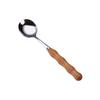 Creative  Wooden Handle  Stainless Steel  Upscale Cutlery Fork Spoon 