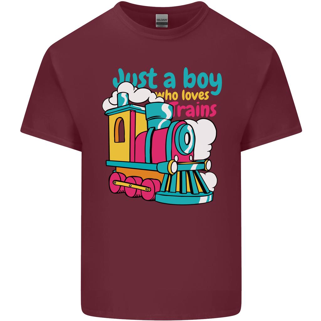 Just a Boy Who Loves Trains Spotter Engine Unisexs Light Cotton TShirt