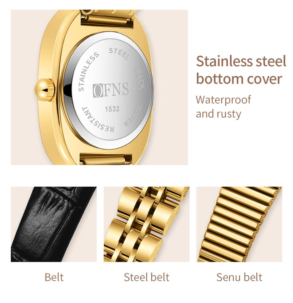 OFNS 1532 Casual Women Watch Top Brand Luxury Business Fashion Waterproof Female Clock Quartz Original Lady Girl Wristwatch Gift