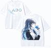 T-shirt Ado Anime Lover Harajuku Cotone Nuovo Modello High Street Moda Retro Oversize Unisex Coppie morbida alta qualità Coppie