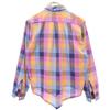 Career Club 70s Vintage Check Pattern Long Sleeve Half Button Button Down Shirt Men's Used
