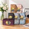 Gothic Skull Print Long Wallet for Women Multi Card Holder PU Leather Purse Casual Retro Bifold Card Bag