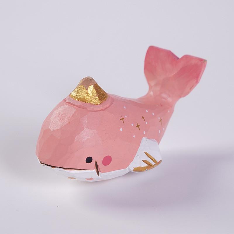 

Wooden Whale Figurine Handcrafted Animal Decor Gift For Children And Kids розовый