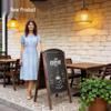 Double-Sided Wooden A-Frame Blackboard for Menus and Signs