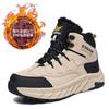 Large Size Hiking Shoes Winter High-top Waterproof and Velvet Warm Outdoor Snow Boots Non-slip Hiking Cotton Shoes