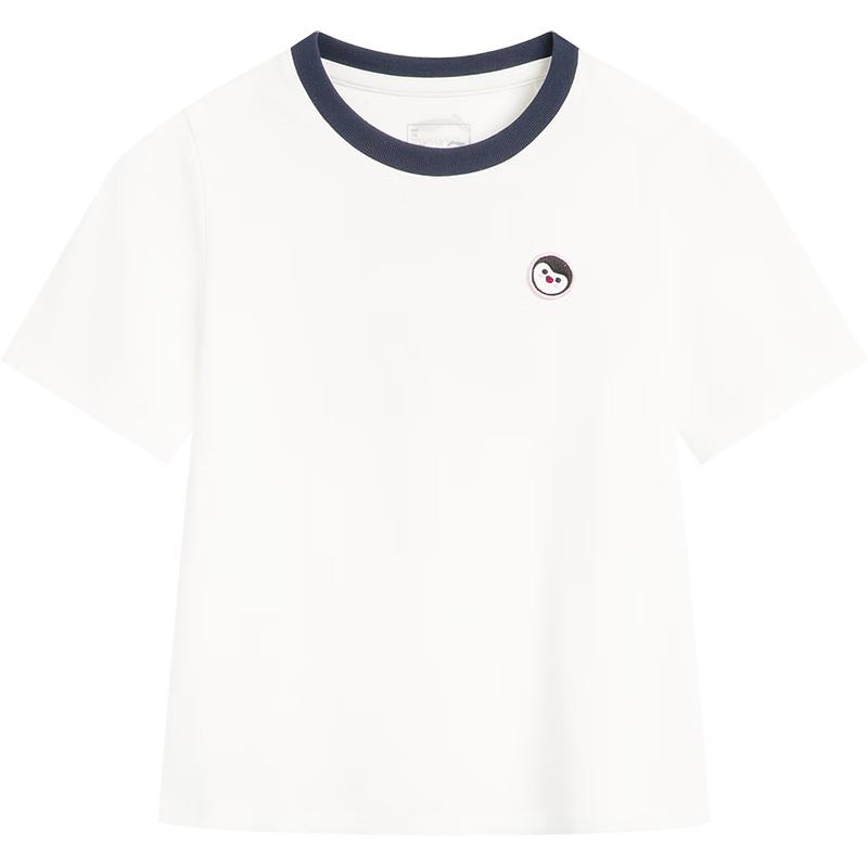 Li-Ning Girls  Toddler Contrast Collar Printed Short Sleeve T-Shirt 130