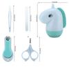 Nail Clippers Kit Cartoon Shape Stainless Steel Baby Nail Trimmer with Tweezers Nail File Storage Box for Baby Nail Care