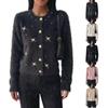 Women's Knit Cardigan Sweater with Beaded Casual Long Sleeve Outerwear