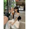 Women Striped One Shoulder Short Sleeve Slim Fit Casual T Shirt Top