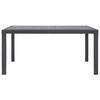 vidaXL Gartentisch Braun 150x90x72 cm Kunststoff Rattan-Optik