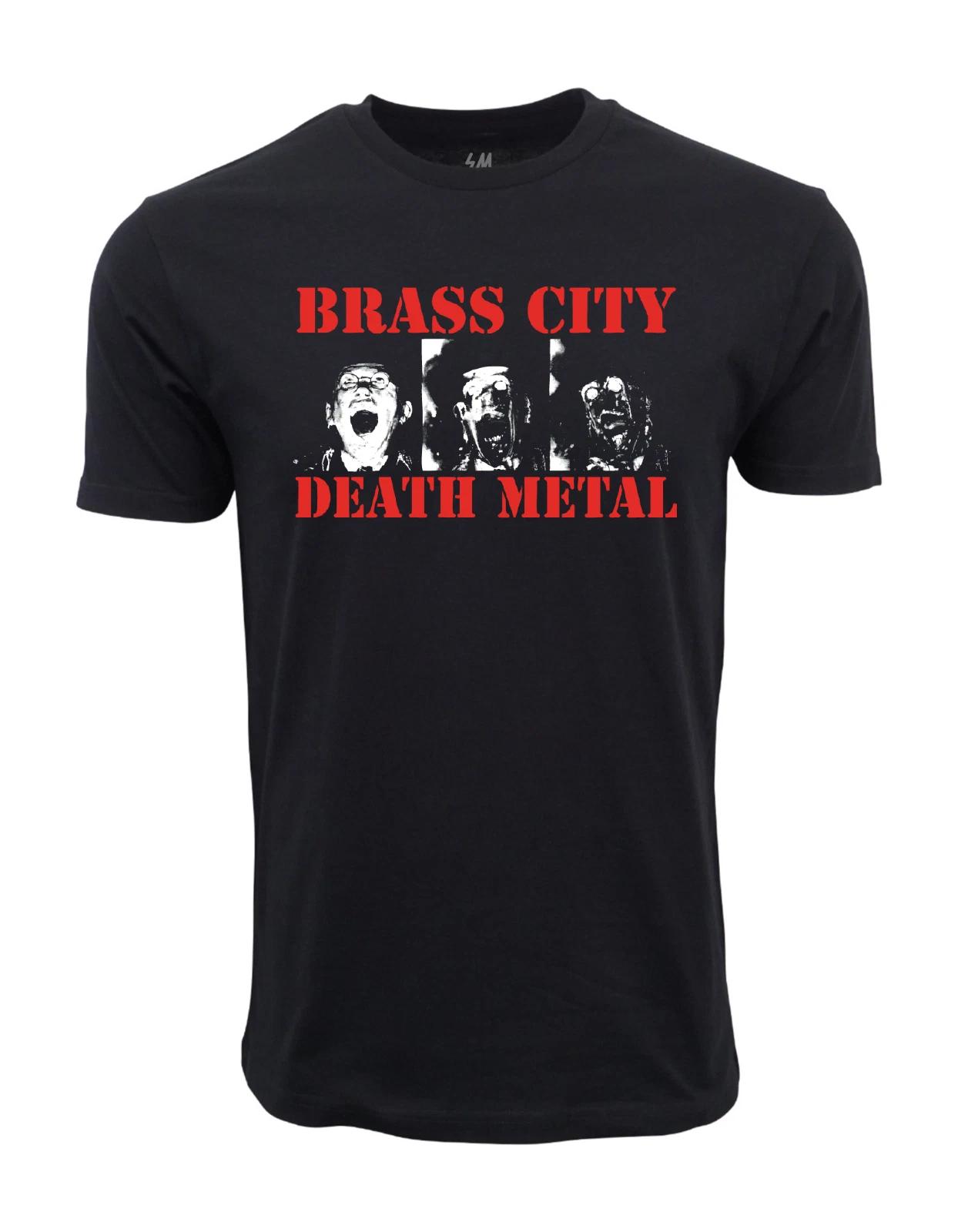 Unisex Adult Casual Graphic Brass City Death Metal Graphic T shirt ... XXXL