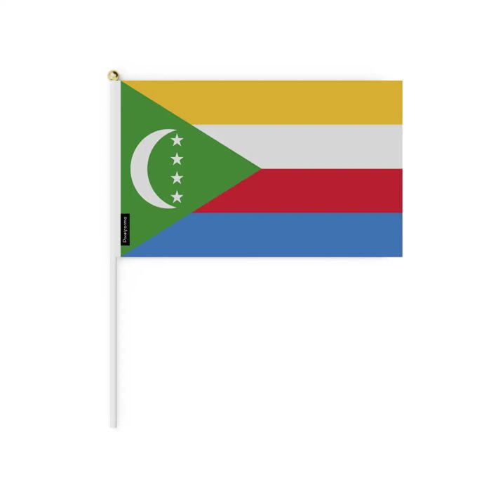Drapeau - Comores - Mini - 30 x 45 cm - Polyester - Recto/verso - Multicolore