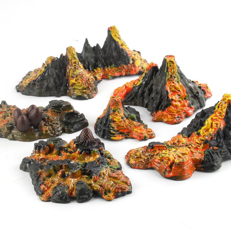 Realistic Pvc Volcano Eruption Model Set For Stunning Desktop Decoration And Play