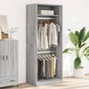 VidaXL Wardrobe Sonoma Grey 80x50x200 Cm Engineered Wood, Storage Cabinet, Wardrobe Organizer, Closet, 3307797