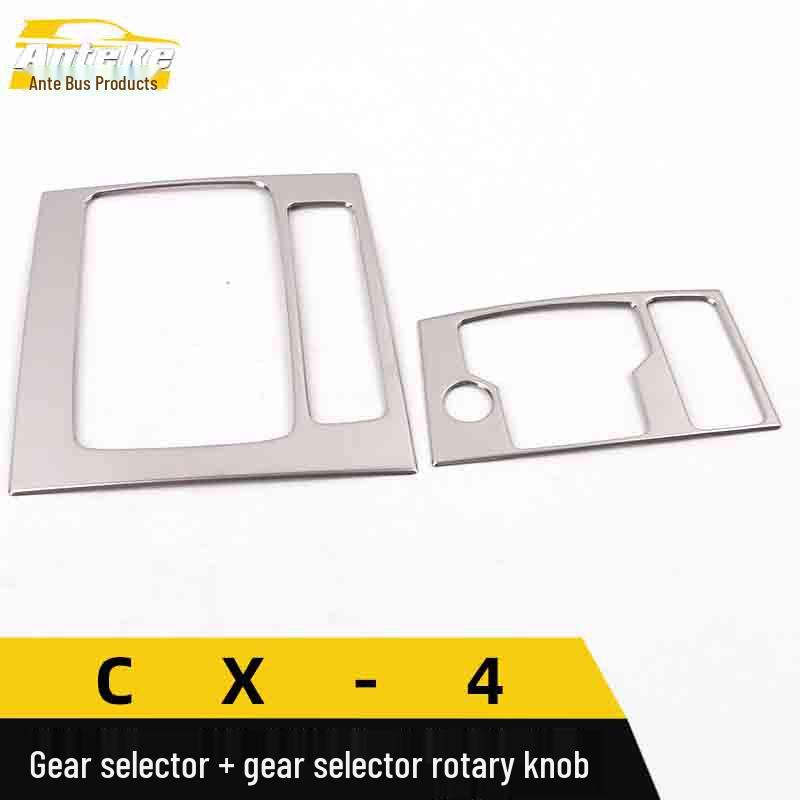 CX-4 Gear Shift & Button Decorative Frame with Center Console Cup Holder Sequin Sticker