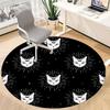 1pc Cat Moon Office Round Area Rug, Under Office Chairs Bedroom Living Room Home Decor, Room Deco