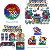 Soccer Global Football Cup Celebration Decor Pack With Flags And Table Cover For Events