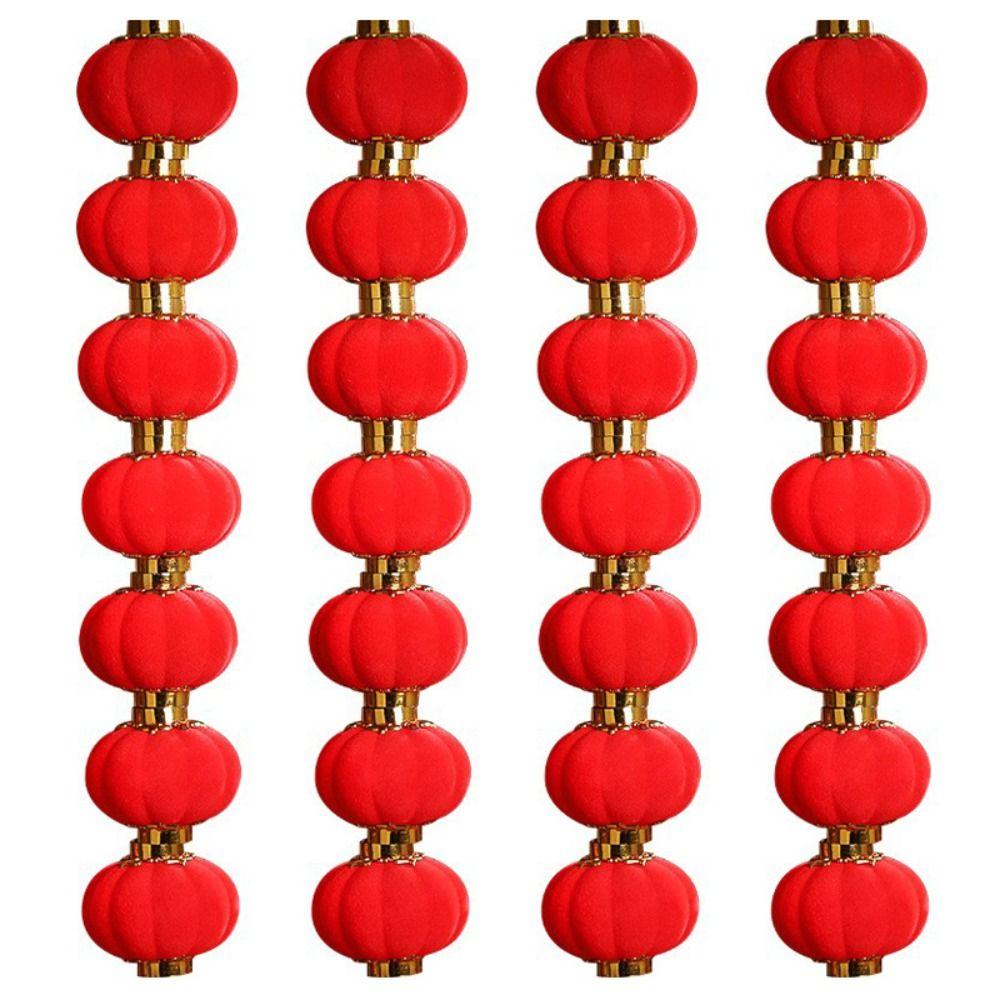 6/25/30Pcs Flocking Cloth Flocking Festive Lantern Handmade Bonsai Hanging Pendant  Festive Supplies
