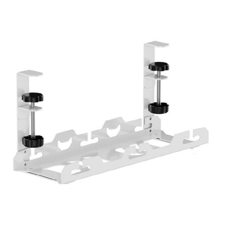 Under Desk Cable Management Tray, No Drill Iron Desk Cable Organizers, Wire Management Tray Cable Management Rack