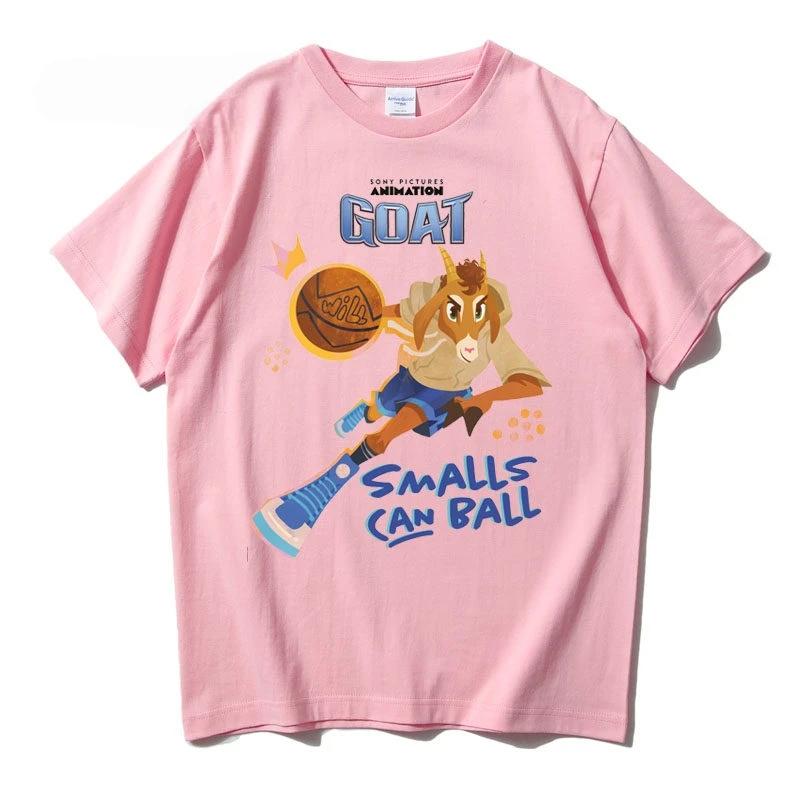 Children's Pure Cotton Soft Short Sleeved Casual Sportswear, _GOAT_ Printed Pattern, Daily Clothing for Boys and Girls