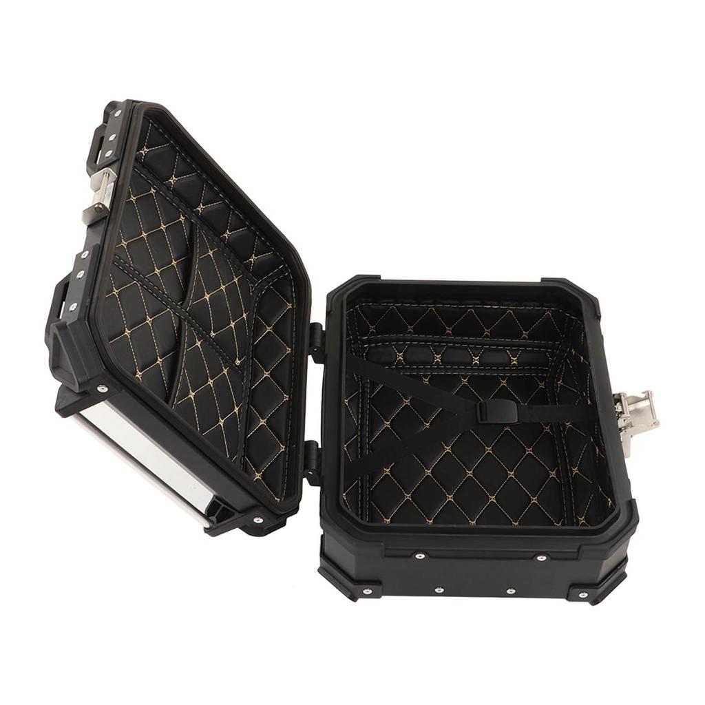 Motorcycle Luggage Box with Removable Base and Liner 28L Large Capacity Shockproof
