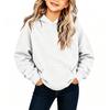 Boys Girls Kids Lined Long Sleeve Color Pullover Hoodie Casual Sweatshirt