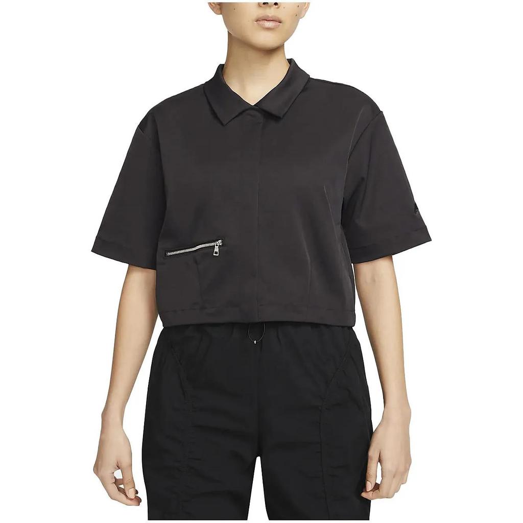 Nike Shirts Women's Black Lapel Moderate Shirt (Unisex) Shirts DV8241 010