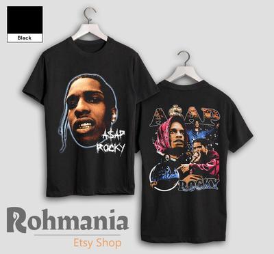 ASAP Rocky T-Shirt, Rap Hip Hop Musik Shirt, 90er Retro Personalisiertes Lässiges T-Shirt