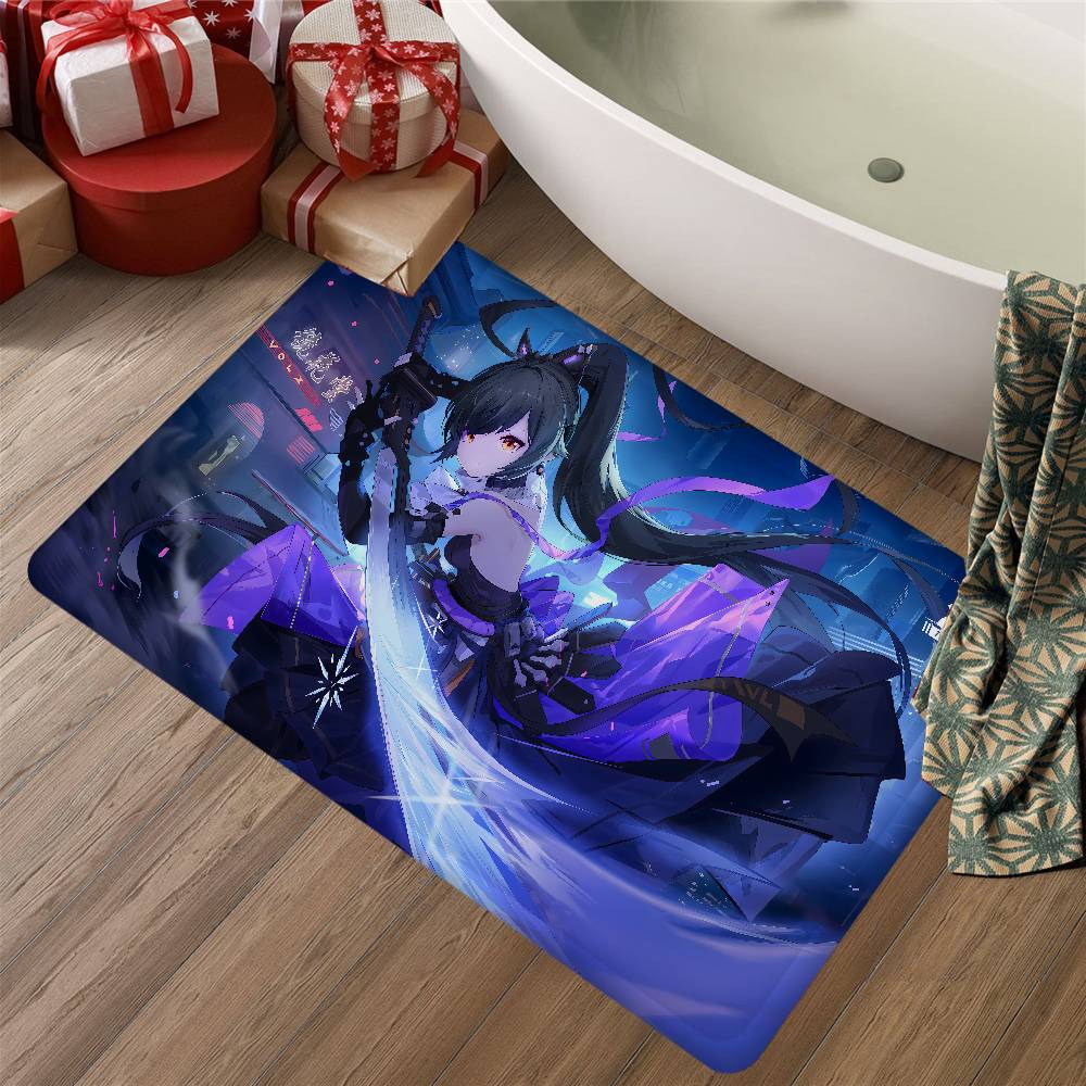 T-Tower of Fantasy Cartoon Floor Mat Nordic Style Home Doormat Bathroom-Toilet Mats Bedroom Hotel Decor Mat