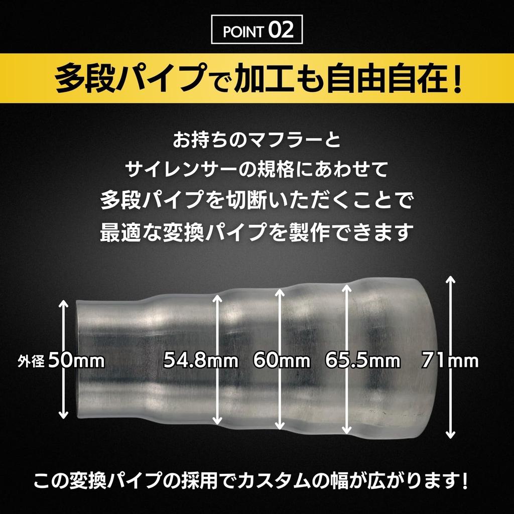 Shymie Motorcycle Muffler, Flange Silencer, Muffler Silencer, Exhaust Conversion Pipe Adapter, Motorcycle, Stainless Steel,