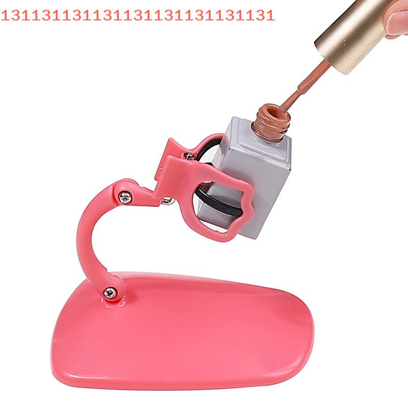 Adjustable Nail Polish Holder Clip Anti-Spill Manicure Tool Hands-Free DIY Nail Art Accessory Bottle Stand for Home Use
