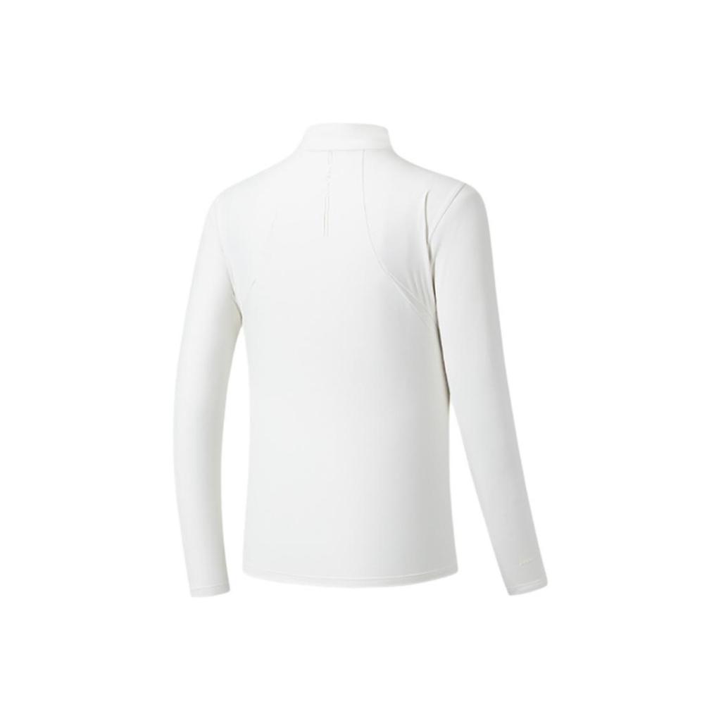 Anta Champion All-Weather Series Solid Color Half-High Neck Soft Breathable Versatile Long Sleeve Knit Top Women Tops 162540402-1